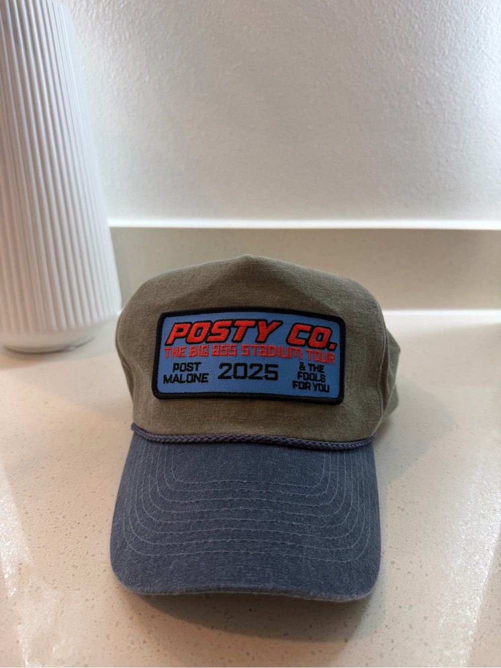 Posty Co. 2025 Patch Baseball Cap - Olive & Blue